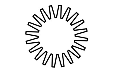 Vector black circle frame cog space abstract bumpy 