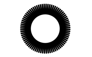 Vector black circle frame cog space abstract bumpy 
