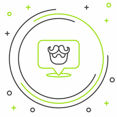 Line Barbershop icon isolated on white background. Hairdresser logo or signboard. Colorful outline concept. Vector