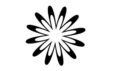 isolated on white background isolated on black frame circle vector flower star burst