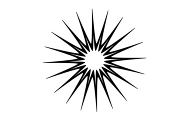 isolated on white background isolated on black frame circle vector flower star burst