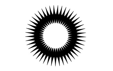 isolated on white background isolated on black frame circle vector flower star burst