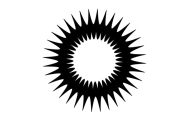 isolated on white background isolated on black frame circle vector flower star burst