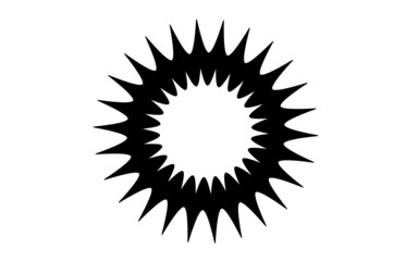 isolated on white background isolated on black frame circle vector flower star burst