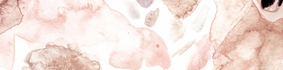 Watercolor Artistic Illustration. Beige Paper Grunge. Pale Watercolor Silk. Acrylic Paint Ink....