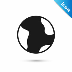 Grey Earth globe icon isolated on white background. World or Earth sign. Global internet symbol. Geometric shapes. Vector