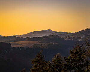 sunset in the mountains