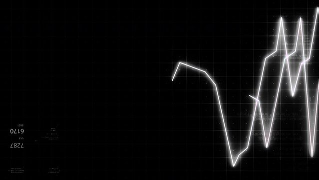 Stock market or forex trading candlestick graph in graphic design for financial investment concept. Motion. Financial data and diagrams showing increase and decrease in profits.