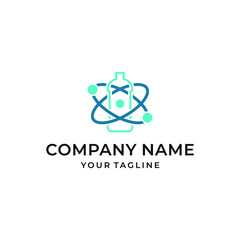Eco Bottle Line Art Logo Design