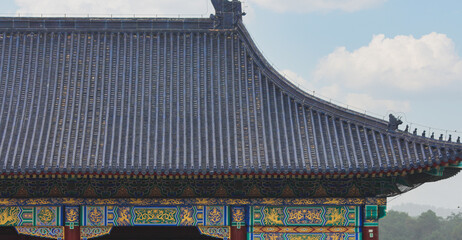 Architectural photography of the roofs found in the Forbidden City in Beijing China