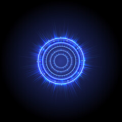Technology glowing swirl light effect. Futuristic flame swirl universe trail effect. Magic frame ring. Power energy of circular element. Shining neon lights cosmic. Luminous and glint swirling sci-fi