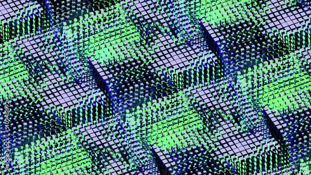 Poster abstract technological background with the visualization of artificial intelligence working process.