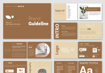 Fototapeta Brand Identity Guidelines Brochure Layout obraz
