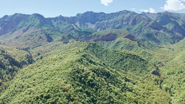 Babash-Ata, Arstanbap, Tien Shan Mountains, Kyrgyzstan, aerial shot