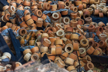 Old abandoned pottery and brick factory in Kladno, Czech Republic