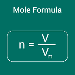 number of moles formula in chemistry