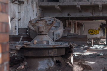 Old abandoned pottery and brick factory in Kladno, Czech Republic