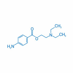 chemical structure of Procaine (C13H20N2O2)