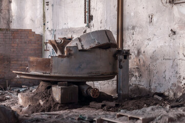 Old abandoned pottery and brick factory in Kladno, Czech Republic
