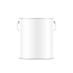 Realistic metal bucket with a handle. Vector illustration isolated on white background. Perfect for your design. EPS10. © realstockvector