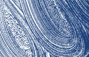 Grunge texture. Distress indigo rough trace. Ecsta