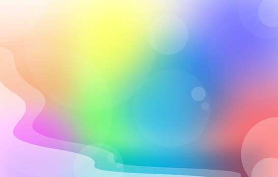 colorful gradient transparent bubble abstract background, illustrator
