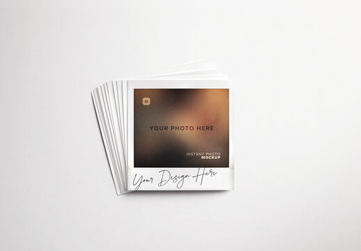 Instant Pictures Mockup Fan Stack