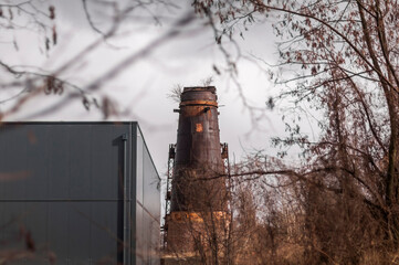 Old abandoned pottery and brick factory in Kladno, Czech Republic