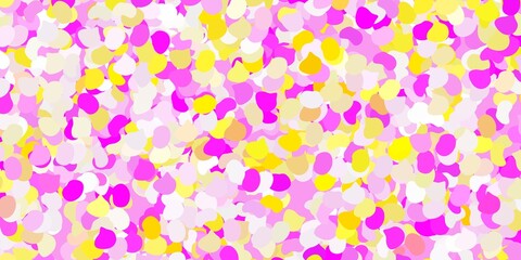 Light pink, yellow vector template with abstract forms.