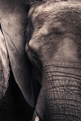 Elephant Portrait Close Up Vertical