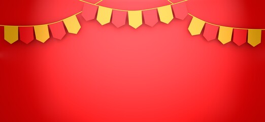 A beautiful 3d illustration with brazil june party background.