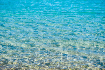 Natural blue sea water summer vocation background.
