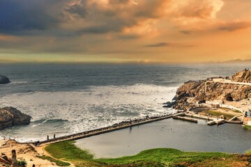 sunset over the Pacific ocean