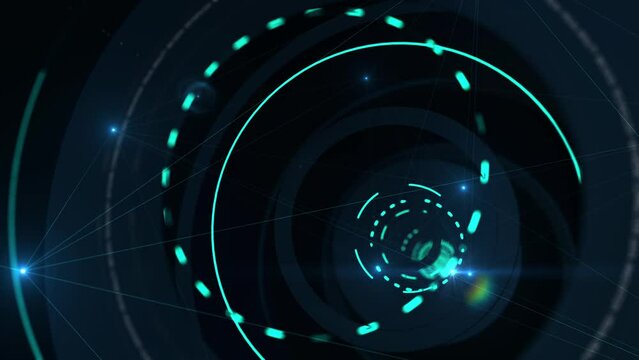 Digital eye, Digital Circle spin,technology background