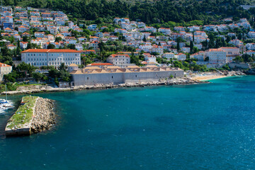 Fototapeta na wymiar Newer neighborhood of Dubrovnik near Old Town