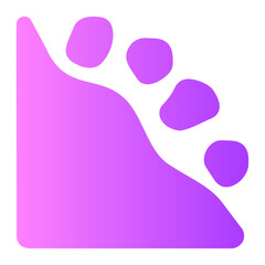 landslide gradient icon