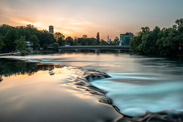 Obraz premium sunset in the city