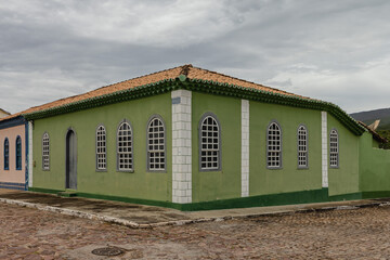 Fototapeta na wymiar building and house in the historic center of the city of Ituaçu, State of Bahia, Brazil