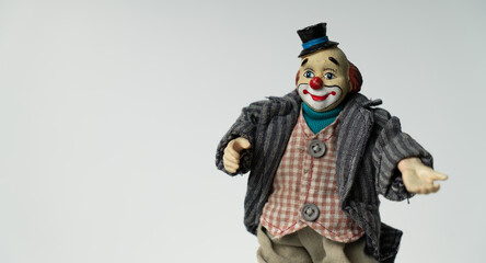 Portrait of a clown with a smile, Figure, Background