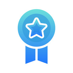 medal star logo gradient design template icon