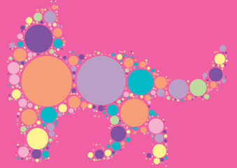 cat color dot vector texture