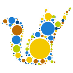 cat color dot vector texture