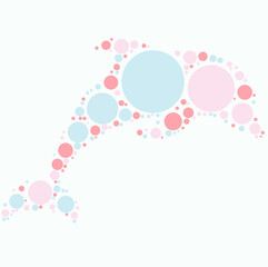 dolphin color dot vector texture © jim80