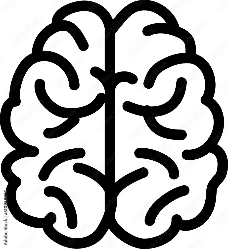 Poster brain icon vector. simple brain sign in modern design style for web site and mobile app.eps