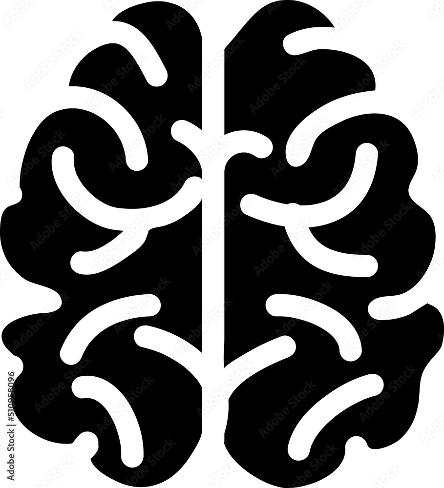 Poster brain icon vector. simple brain sign in modern design style for web site and mobile.eps