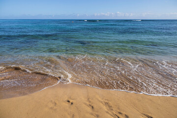 Beach on the island of Oahu