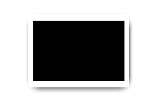 Modern white frame black background. Minimal design. Old paper. Vector illustration. stock image. 