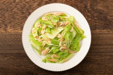 桜えびと春キャベツの炒め物