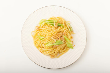 桜えびとキャベツのペペロンチーノ