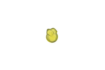 Apple shaped jelly candy on white background. 
Jelly candy isolated on white background. 